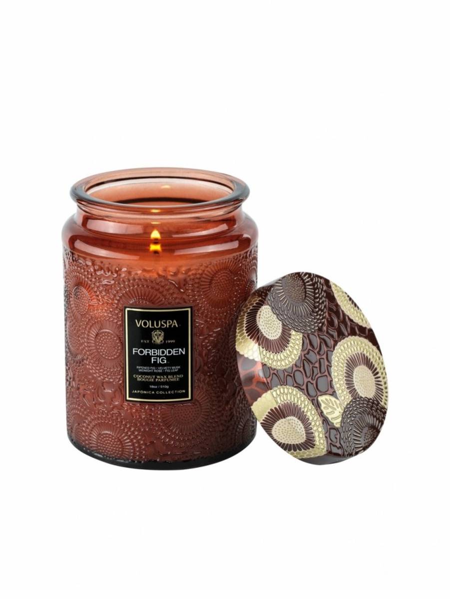 Forbidden Fig Large Embosser Glass Jar spaSpa by